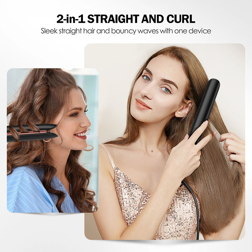Ionic Hair Straightener Curler Keratin Treatment Hair Flat Irons for Frizzy Hair Recovers Damage Straightening Iron